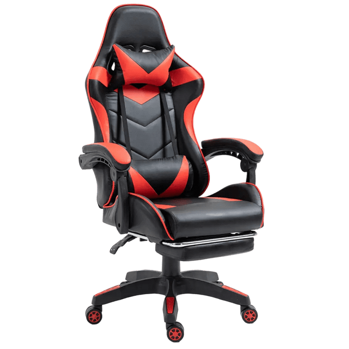 GAMING CUBE GT Крісло геймерське чорно-червоне з підставкою для ніг