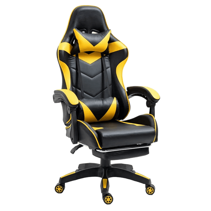 GAMING CUBE GT Крісло геймерське чорно-жовте з підставкою для ніг