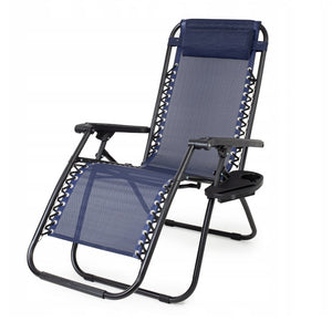 САДОВОЕ КРЕСЛО-ШЕЗЛОНГ FUN FIT • ZERO GRAVITY • 178 СМ СИНИЙ