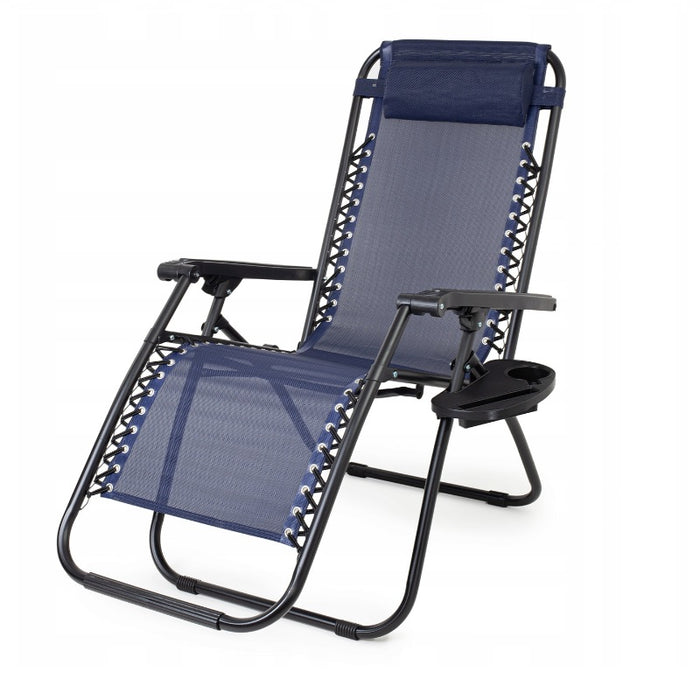 САДОВОЕ КРЕСЛО-ШЕЗЛОНГ FUN FIT • ZERO GRAVITY • 178 СМ СИНИЙ