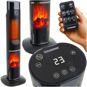 KAMINER™ Тепловентилятор обігрівач 2000 Вт / Ефект пламеню
