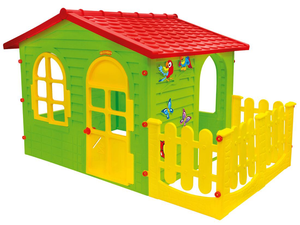 Детский игровой домик • Mochtoys 190 см с террасой • зеленый - mebelpartner