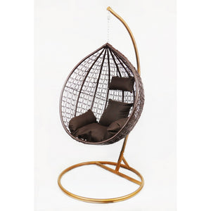 Садовая качеля кокон Michelle • 101 см • коричневый - mebelpartner