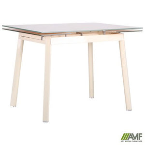 Стол Виктория B179-65 1000(1550)*800*770 База сливочный/Стекло сливочный - mebelpartner