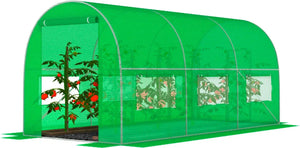 Садова теплиця парник з вікнами FunFit 6m2 зелений