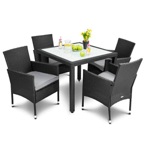 Садовая мебель комплект • di Valio 4+1 • черный - mebelpartner