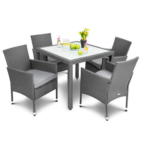 Садовая мебель комплект • di Valio 4+1 • серый - mebelpartner