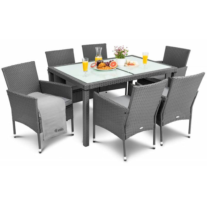 Садовая мебель комплект • di Valio 6+1 • серый