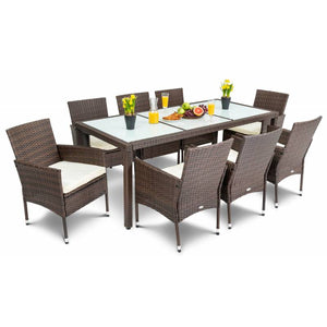 Садовая мебель комплект • di Valio 8+1 • коричневый - mebelpartner