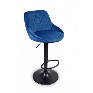 Барный регулируемый стул Хокер • Hoker Sit Velvet • синий