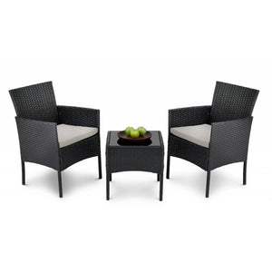 Садовая мебель комплект • di Valio 2+1 • черный - mebelpartner