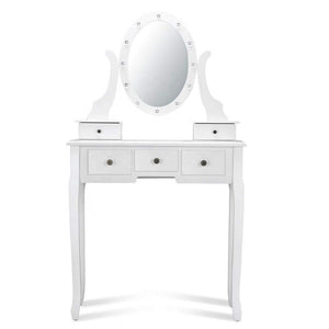 Туалетный столик с зеркалом FUN FIT LED DTW1 белый