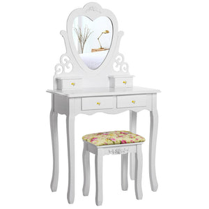 Туалетный столик с зеркалом • Glamour SH-06W • белый - mebelpartner
