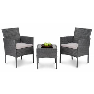 Садовая мебель комплект • di Valio 2+1 • серый - mebelpartner