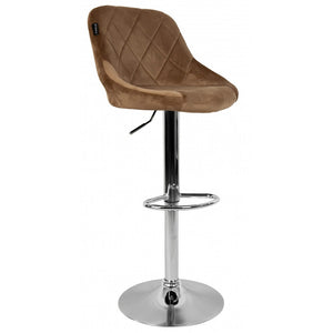Барный регулируемый стул • Hoker Sit B-074 Velur • коричневый